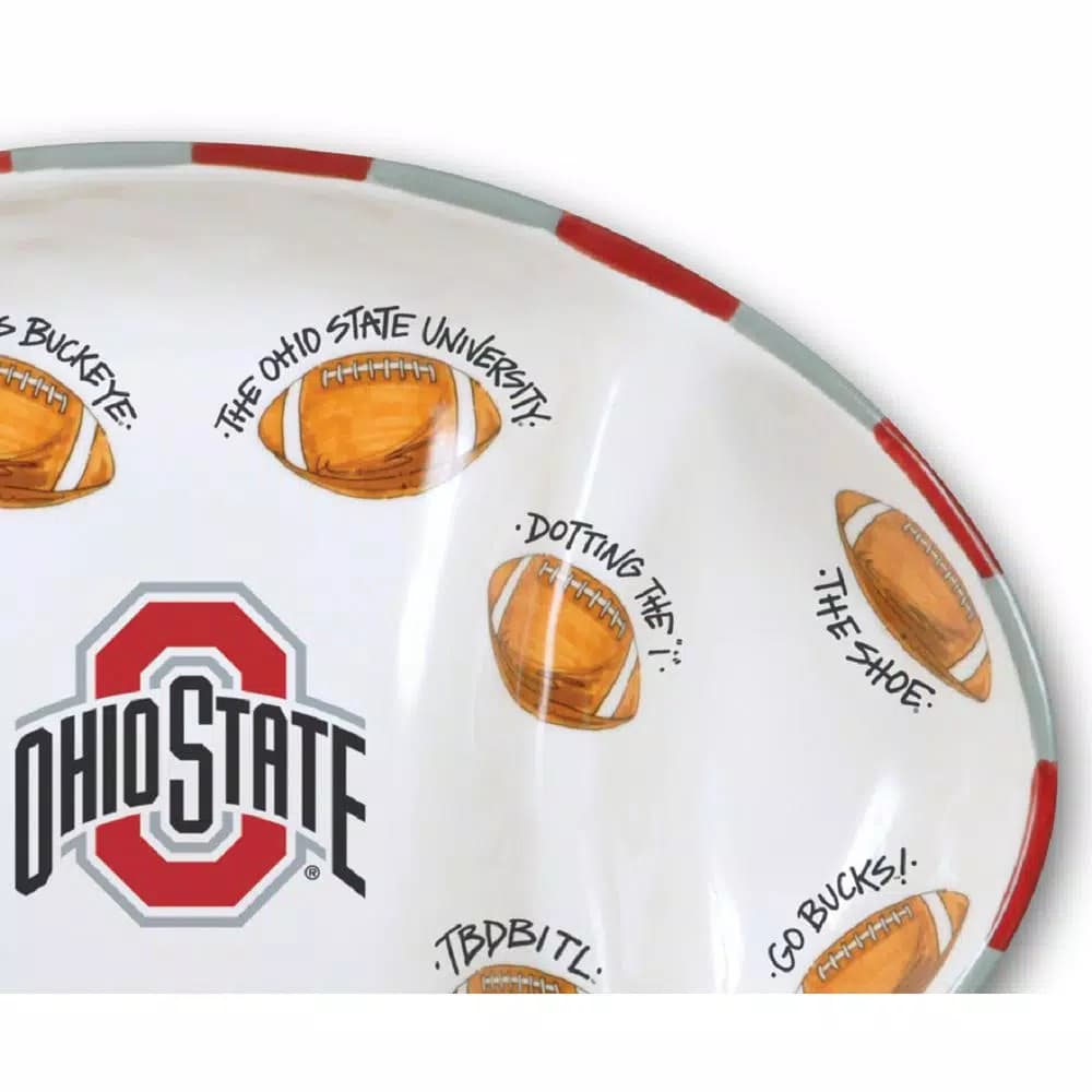 Magnolia Lane Ohio State NCAA Football Ceramic Divided Serving Platter