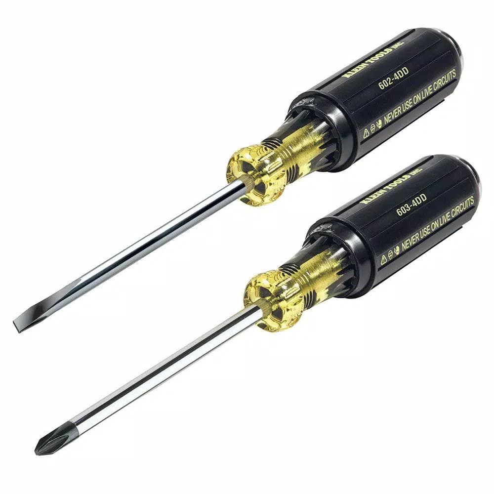 Klein Tools 2-Piece Demolition Screwdriver Set with Cushion Grip Handles