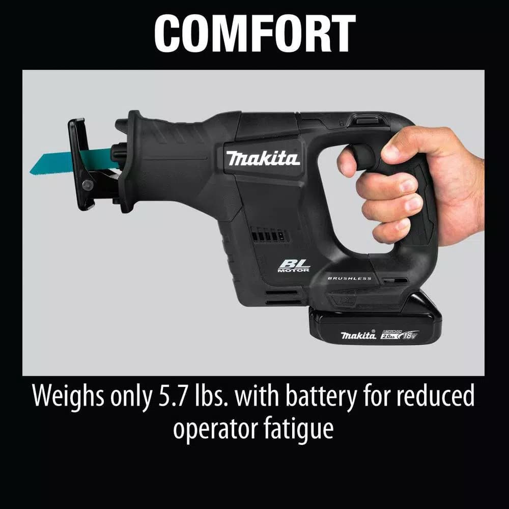 Makita 18V LXT Sub-Compact Brushless Cordless Reciprocating Saw Kit (2.0 Ah)