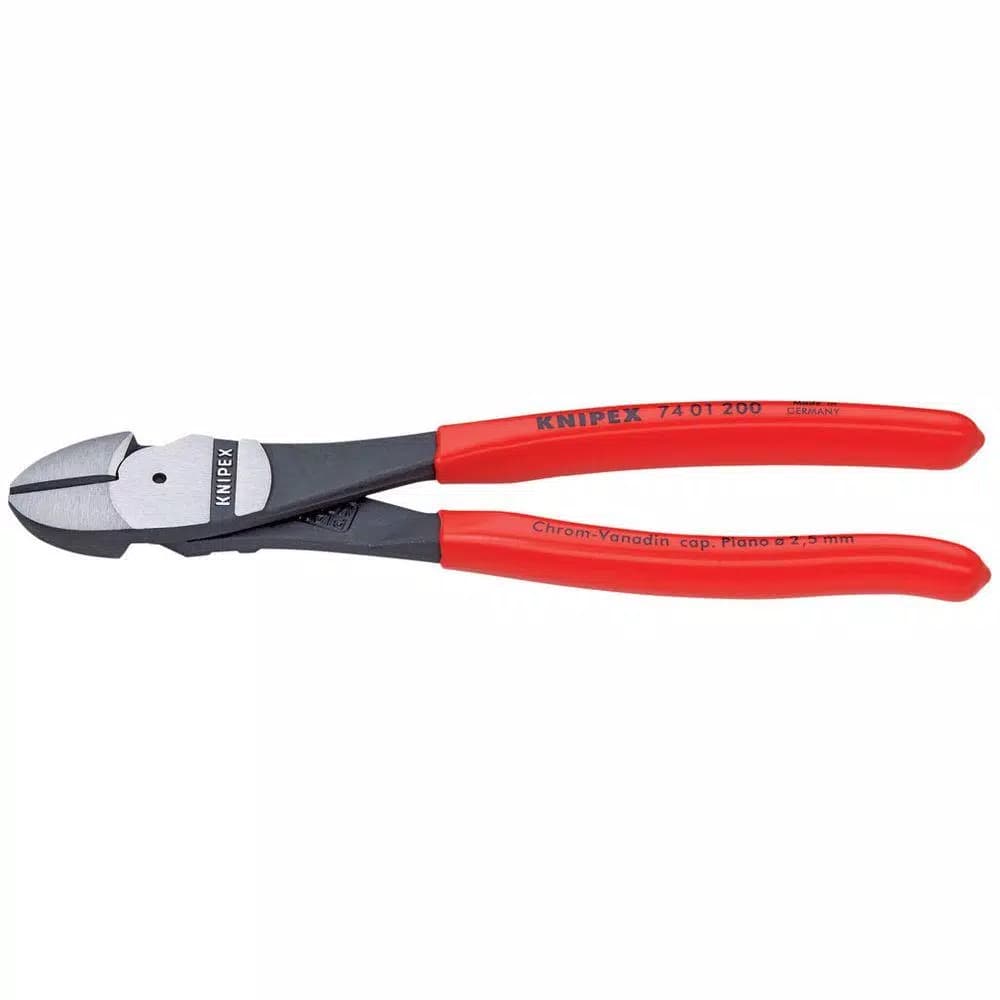 Knipex 8 in. High Leverage Diagonal Cutters, 64 HRC Forged Steel Hard Wire Cutters