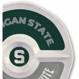 Magnolia Lane Michigan State NCAA Officially Licensed 15 in. Melamine Chip and Dip Server thumbnail 2