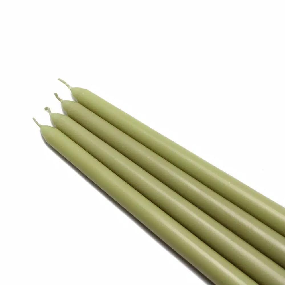 Zest Candle 12-Pack Sage Green Taper Candles, 12 in. Height