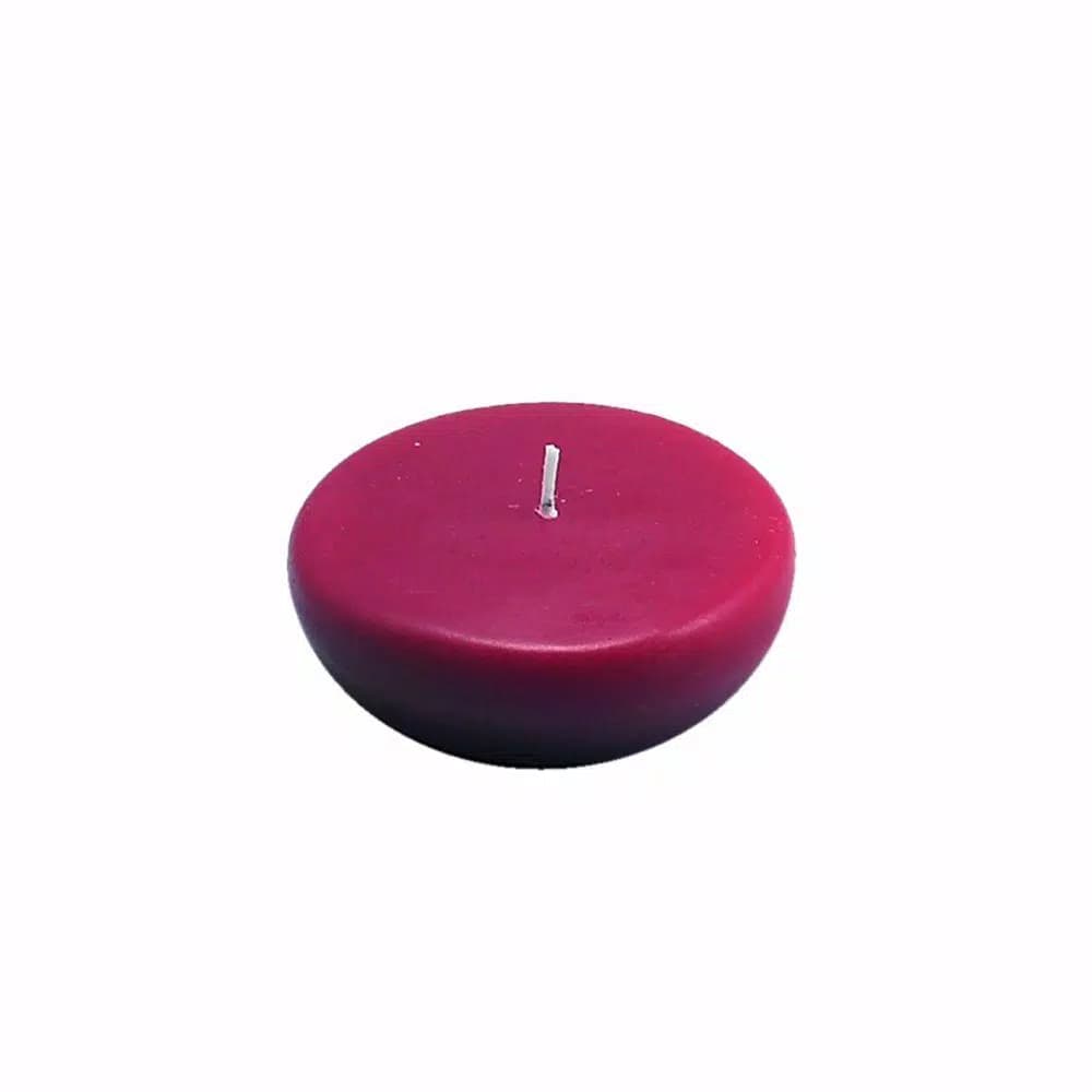 Zest Candle 2.25 in. Burgundy Floating Candles, Box of 24