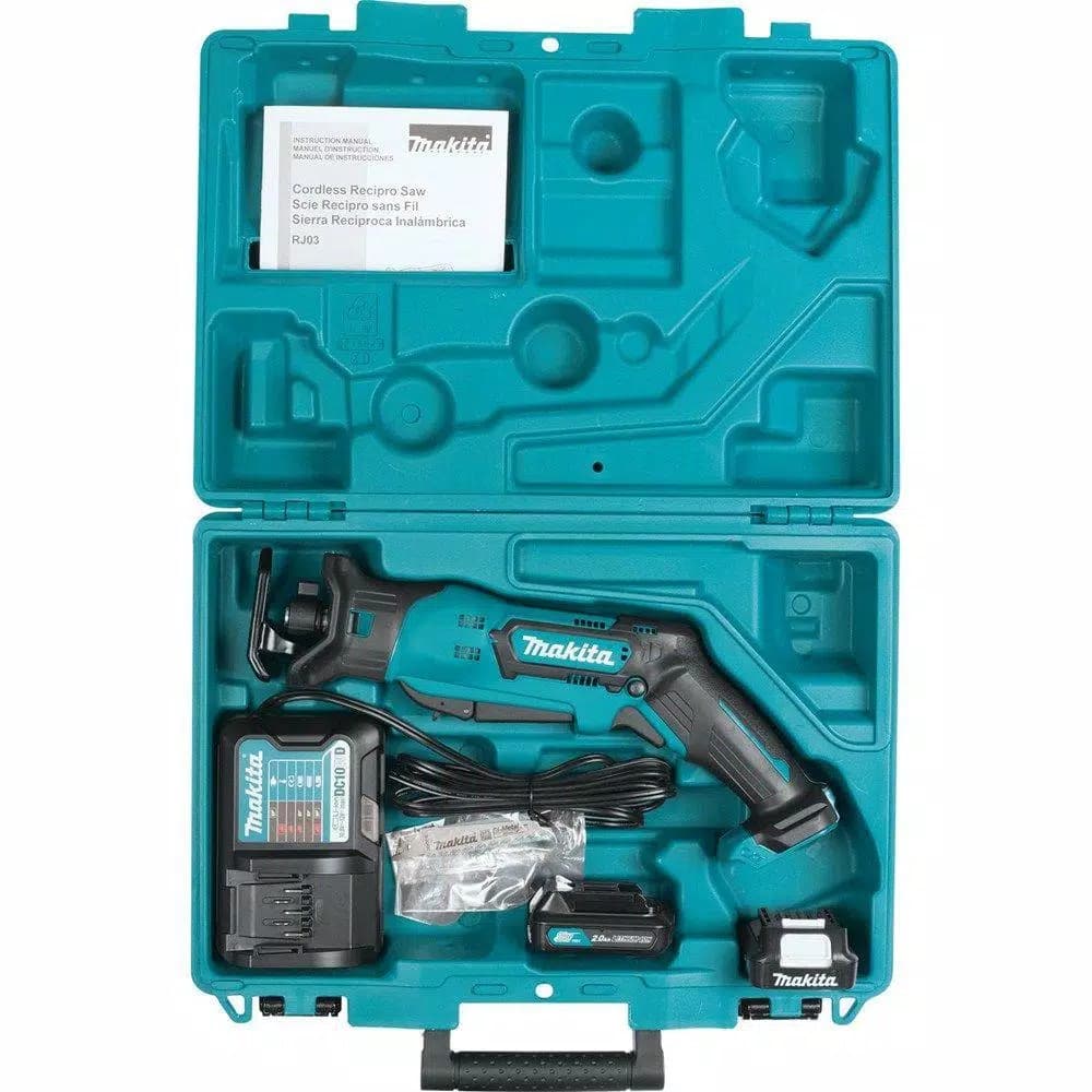 Makita 12V MAX CXT Cordless Reciprocating Saw Kit with 2.0Ah Batteries and Charger