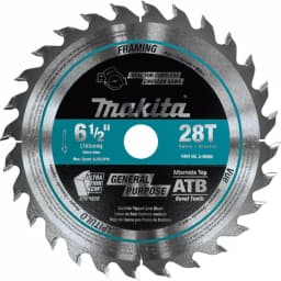 Makita 6-1/2 in. 28T Carbide-Tipped Wood Plunge Saw Blade thumbnail 1