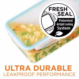 Lock & Lock Purely Better 132 oz Rectangular Food Storage Container, Tritan Plastic, Clear thumbnail 4
