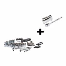 Husky 103-Piece Mechanics Tool Set with 11-Piece 3/8 in. Drive Pass-Thru Starter Set thumbnail 1