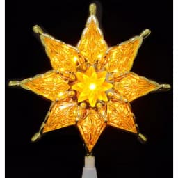 Northlight 8 in. Gold Mosaic 8-Point Star Christmas Tree Topper with Clear Lights thumbnail 2
