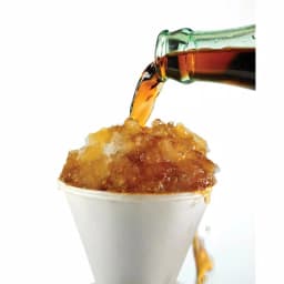 Nostalgia Coca-Cola Red Snow Cone Machine with Reusable Cones and Ice Scoop, 160 oz. Capacity thumbnail 3