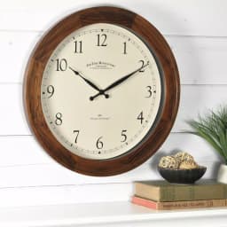 FirsTime 16 in. Walnut Wood Garrison Wall Clock thumbnail 1