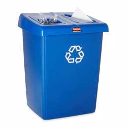 Rubbermaid Commercial Products 46 Gal. 2-Stream Glutton Recycling Station - High-Capacity Indoor/Outdoor Recycling Bin thumbnail 7
