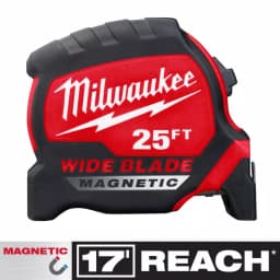 Milwaukee 25 ft. Wide Blade Magnetic Tape Measure with 17 ft. Reach thumbnail 1