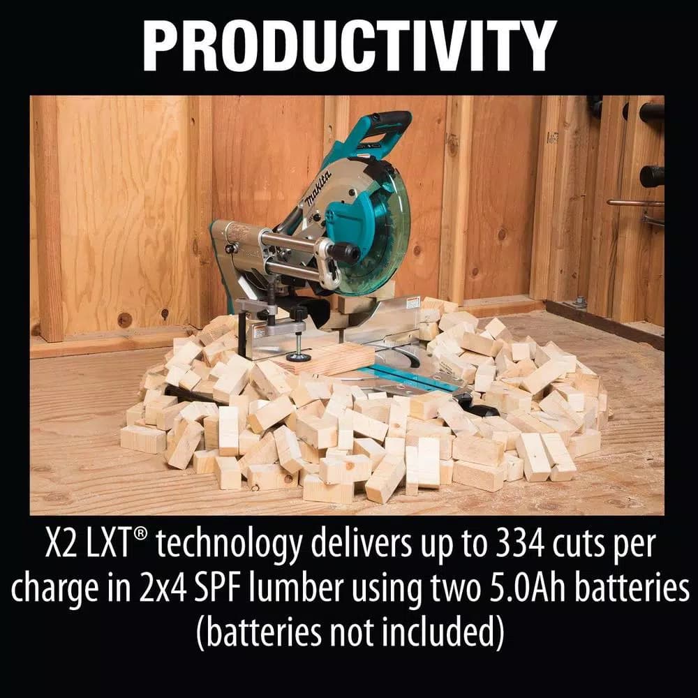 Makita 18V X2 LXT Brushless 7-1/4" Circular Saw & Miter Saw Combo Kit with 2 5.0 Ah Batteries