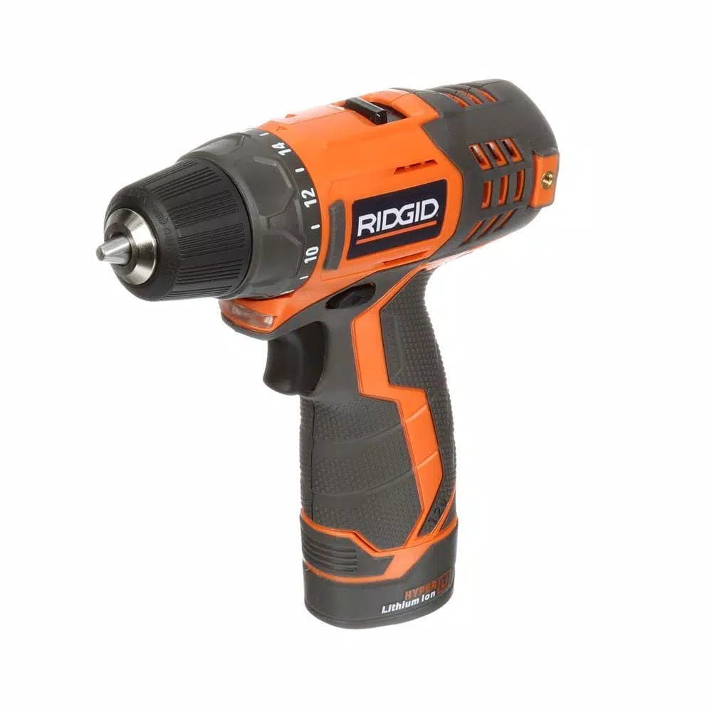 RIDGID 12V Lithium-Ion 3/8 in. Cordless 2-Speed Drill/Driver Kit