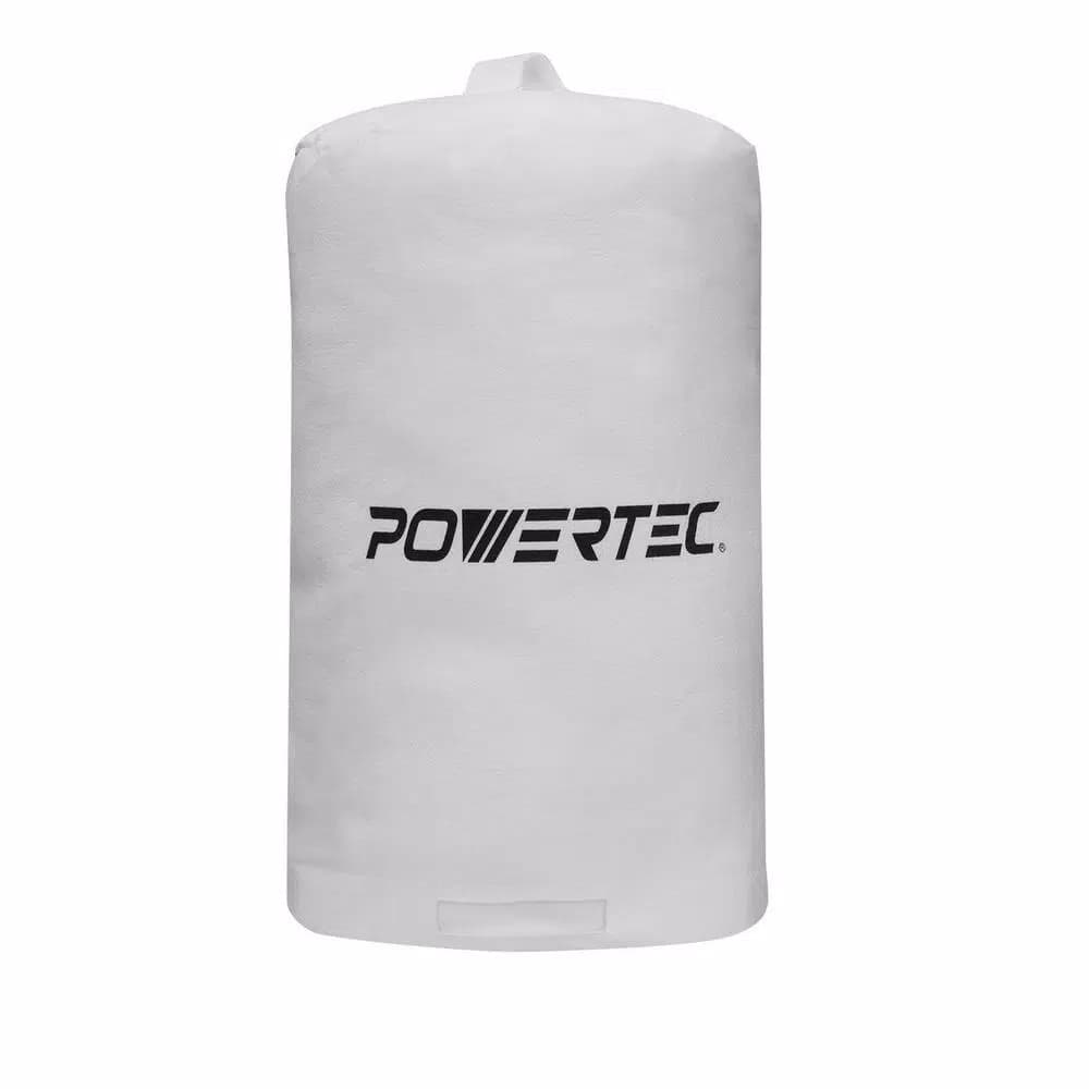 POWERTEC 1 Micron Dust Collector Filter Bag, 15 in. x 24 in., Singed-Felt Replacement
