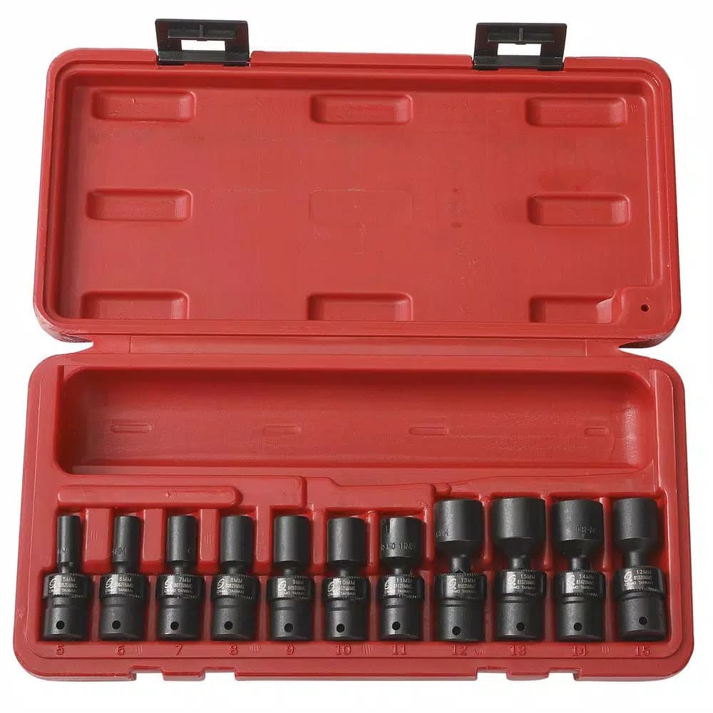 SUNEX TOOLS Sunex 1/4 in. Drive Metric Universal Magnetic Impact Socket Set, 11-Piece