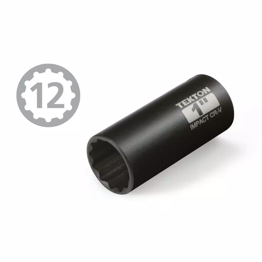 TEKTON 14-Piece 1/2 in. Drive 12-Point Deep Impact Socket Set, SAE 3/8-1-1/4 in.