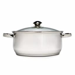 Ecolution Pure Intentions 5 Qt. Round Stainless Steel Dutch Oven with Glass Lid thumbnail 1