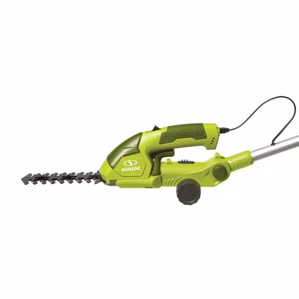 Sun Joe HJ605CC 2-in-1 Cordless Grass Shear and Hedge Trimmer with 3 ft. Extension Pole, 7.2V