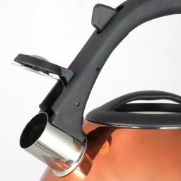 Mr. Coffee Clarendon 2.6 Qt. Stainless Steel Whistling Tea Kettle, Copper Finish thumbnail 3