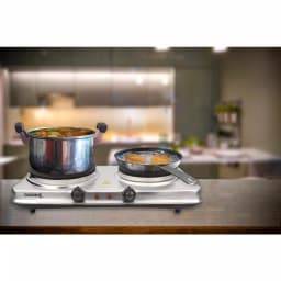 Courant 1700W Double Burner Electric Hot Plate with Stainless Steel Design and Dual Temperature Controls thumbnail 5