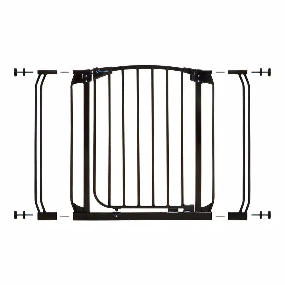 Dreambaby Chelsea Auto-Close Security Gate with Extensions, 29.5 in. H, Black
