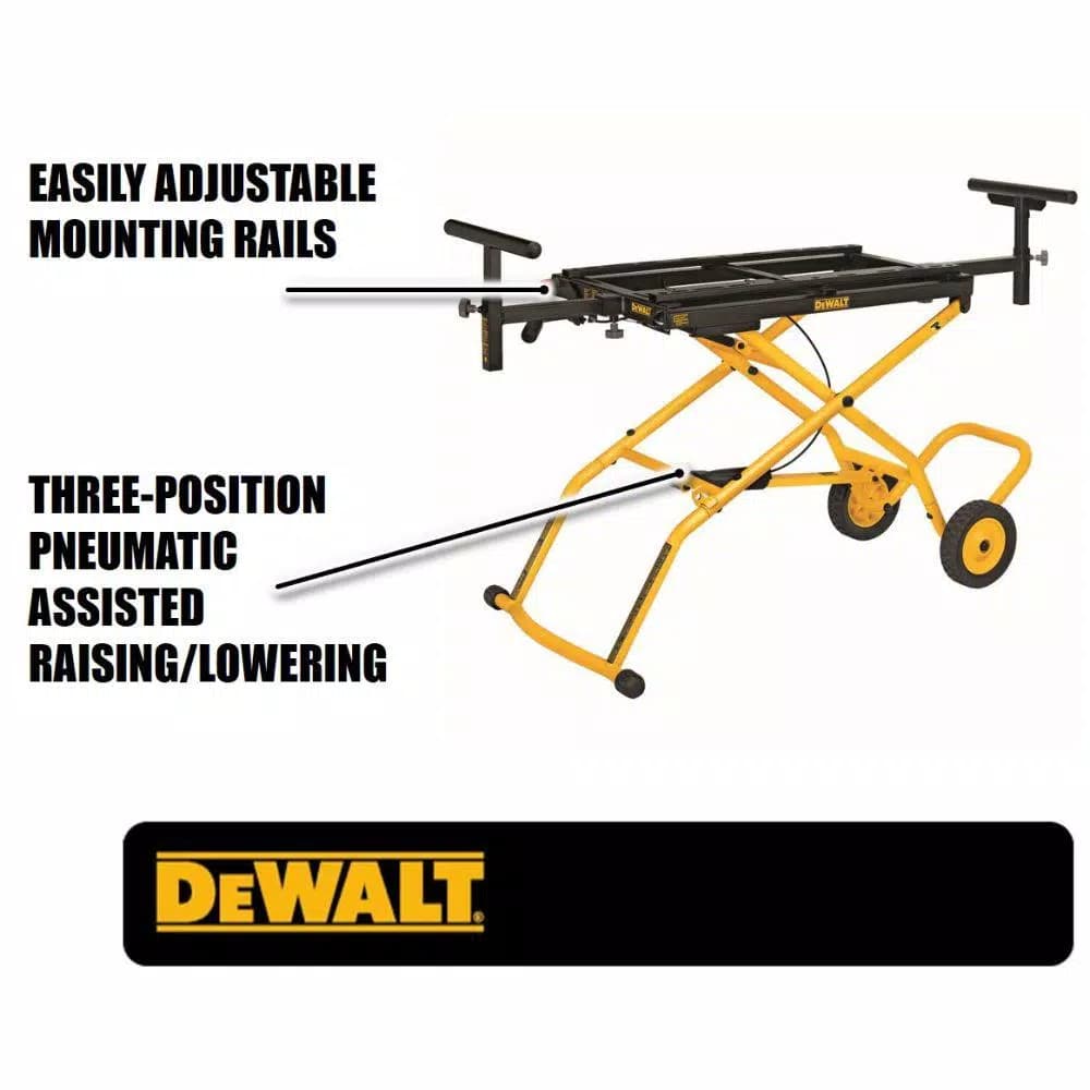 DEWALT 32-1/2 in. x 60 in. Rolling Miter Saw Stand with 300 lb. Capacity