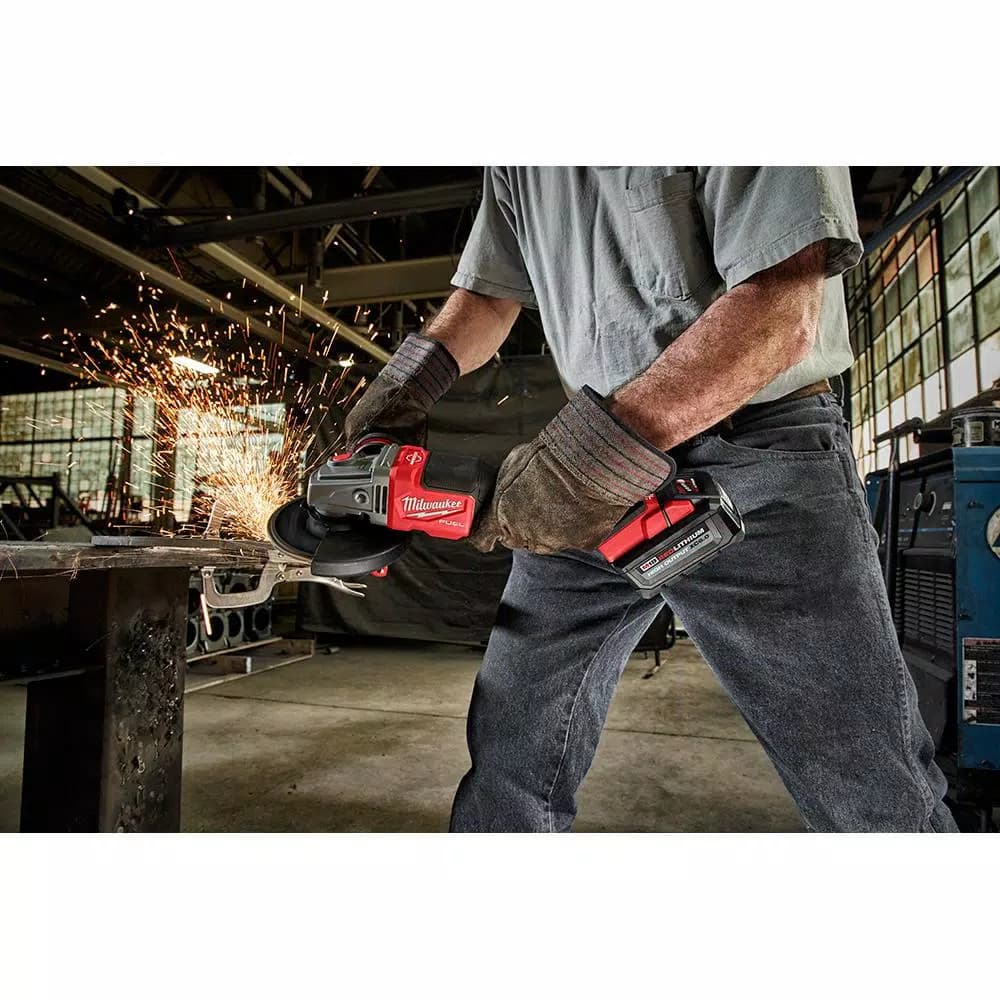 Milwaukee M18 FUEL 18V Brushless 4-1/2" to 6" Braking Angle Grinder with Paddle Switch (Tool-Only)