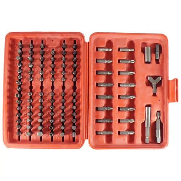 Best Way Tools 100-Piece Chrome Vanadium Steel Bit Set with Carrying Case