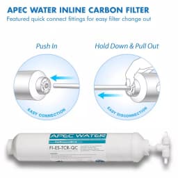 APEC Water Systems APEC Essence 10 in. In-line Carbon Replacement Water Filter with 1/4 in. Quick Connect thumbnail 3