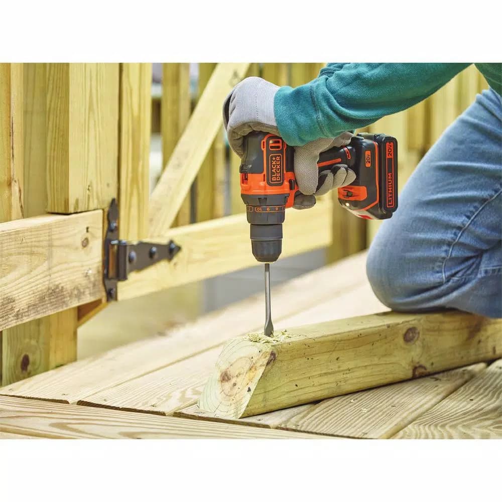 BLACK+DECKER 20V MAX Lithium-Ion Cordless 3/8 in. Drill/Driver Kit with 1.5 Ah Battery and Charger