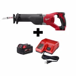 Milwaukee M18 18V Cordless Reciprocating Saw Kit with 5.0 Ah Battery and Charger thumbnail 1