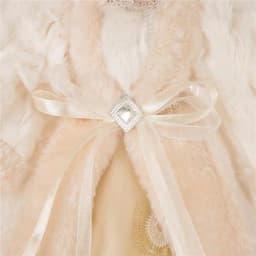 Glitzhome 12 in. White Faux Fur Angel Christmas Tree Topper Figurine thumbnail 2