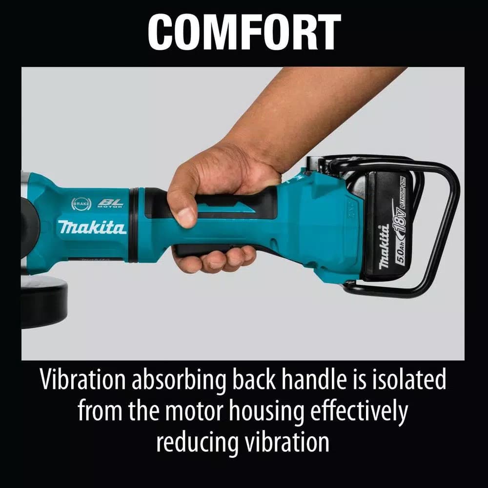 Makita 36V (18V x2) LXT Brushless 9 in. Paddle Switch Angle Grinder Kit with Electric Brake