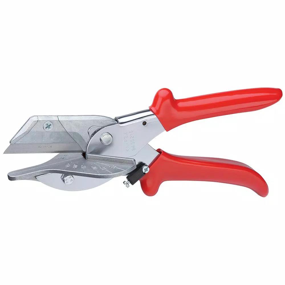 KNIPEX 8.5 in. Miter Shears with Angled Cutting Plate and Replaceable Blade