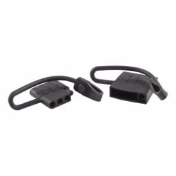 CURT 4-Way Flat Connector Dust Cover Set - Black Rubber Trailer Plug and Socket Covers thumbnail 5
