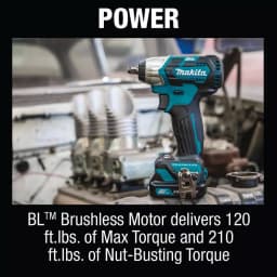 Makita 12V Max CXT Brushless 3/8 in. Square Drive Impact Wrench Kit (2.0 Ah) thumbnail 8