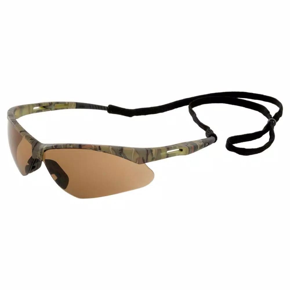 ERB Octane Safety Glasses with Camo Frame and Brown Anti-Fog Polycarbonate Lenses