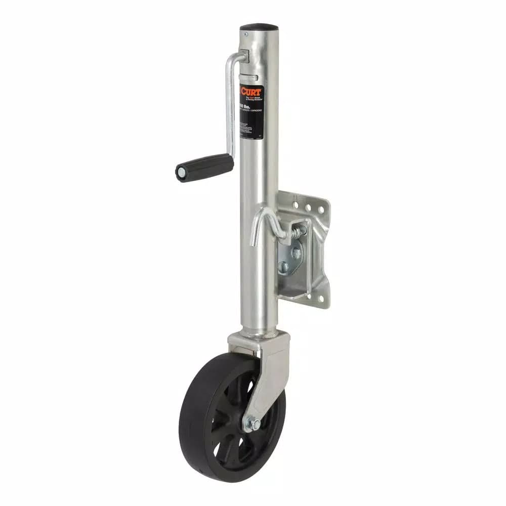 CURT Marine Trailer Jack with 8" Wheel, 1,500 lbs. Capacity, 10" Travel
