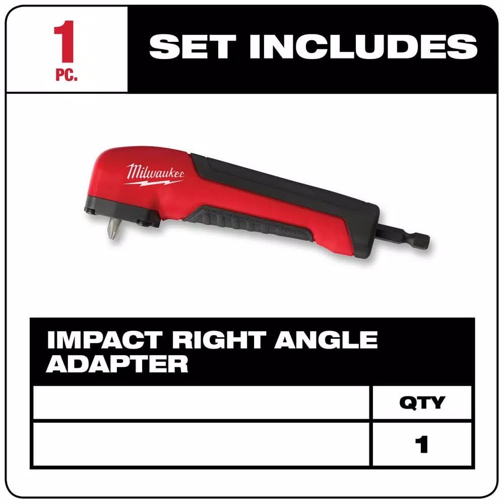 Milwaukee SHOCKWAVE Right Angle Drill Adapter with 1 in. PH2 Bit