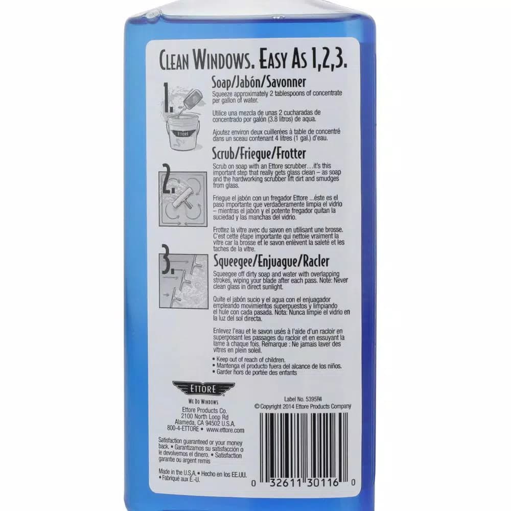Ettore Squeegee Off Window Cleaning Soap, 16 oz. Concentrated Liquid