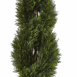 Nearly Natural Double Pond Cypress Spiral Topiary - 4ft UV Resistant Faux Plant for Indoor/Outdoor Use thumbnail 2