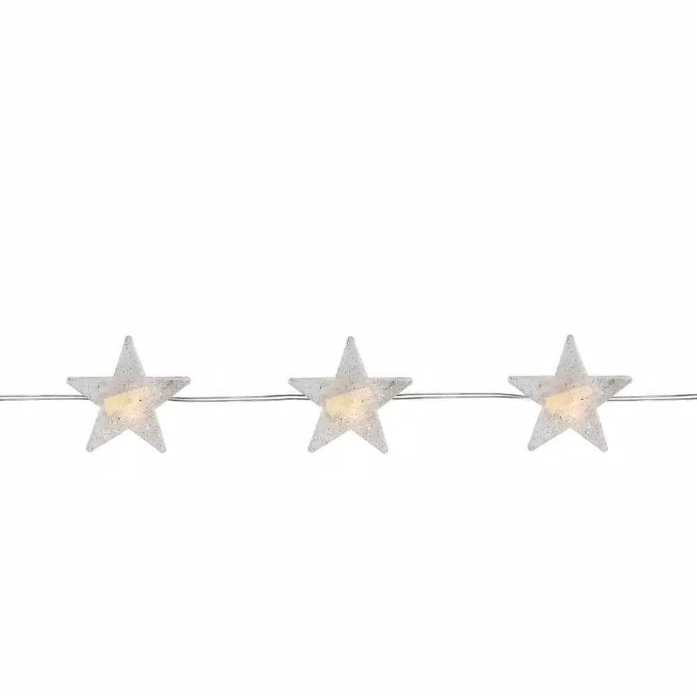 Northlight 20-Light LED Warm White Star Micro Fairy Christmas Lights with 6 ft. Copper Wire