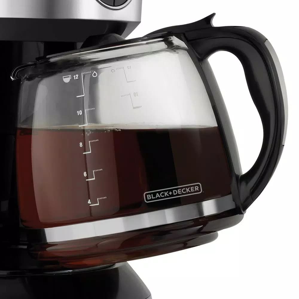 BLACK+DECKER 12-Cup Programmable Drip Coffeemaker, Stainless Steel