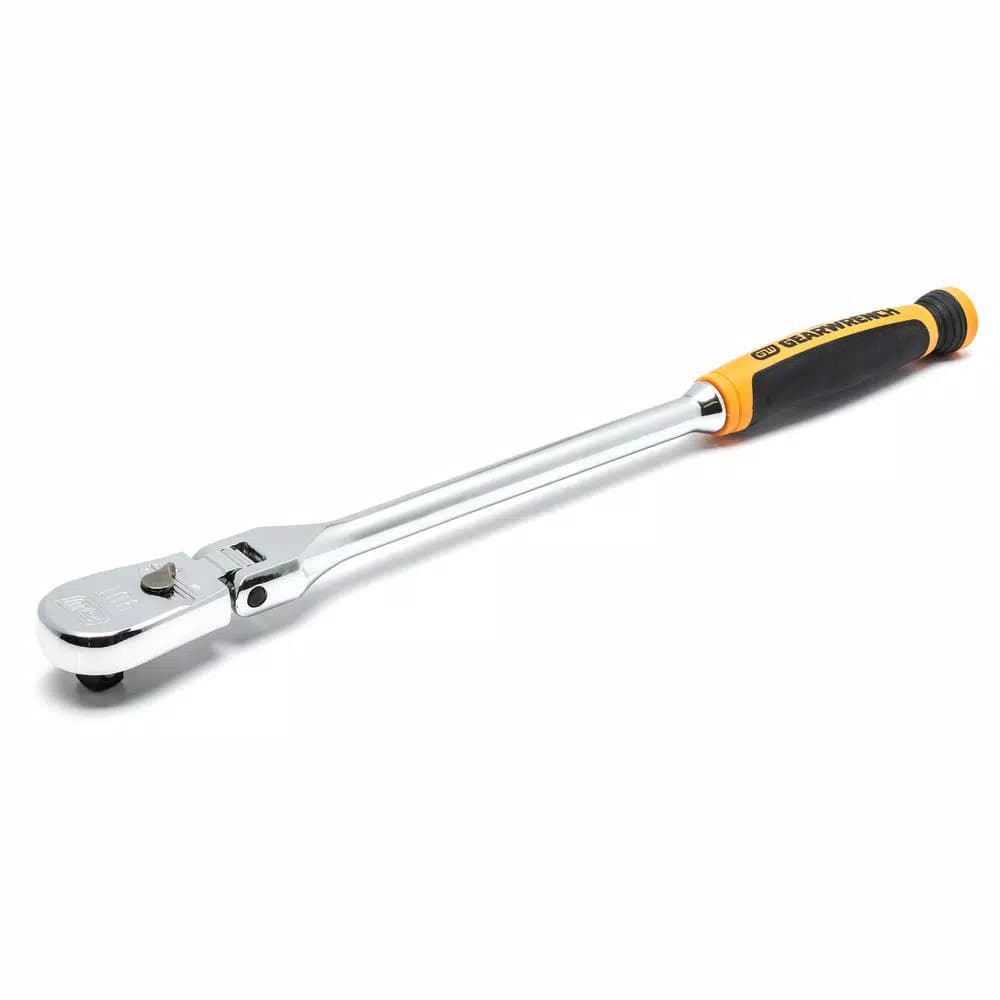 GearWrench 2-Piece 90-Tooth Dual Material Flex Head Ratchet Set, 1/4 in. and 3/8 in.