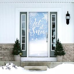 My Door Decor Let It Snow Christmas Front Door Mural Sign, 36 in. x 80 in. thumbnail 2