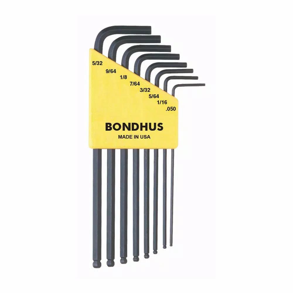 Bondhus 8-Piece SAE Ball End Long Arm L-Wrench Set with ProGuard Finish