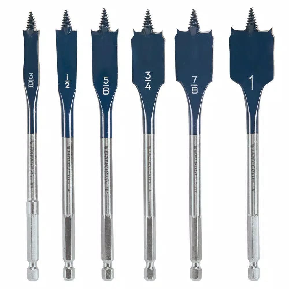 Bosch Daredevil Standard Spade Bit Set, 6-Piece, 6 in. Length