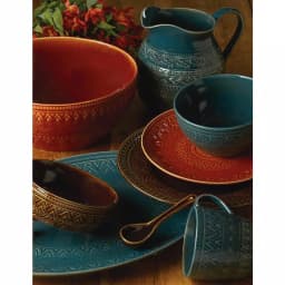 Certified International Aztec 4-Piece Patterned Stoneware 9 in. Salad Plate Set, Service for 4 thumbnail 3