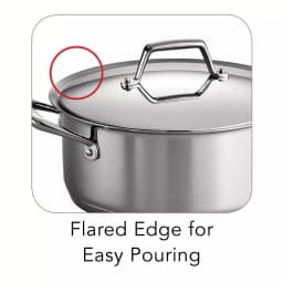 Tramontina Gourmet 18/10 Stainless Steel Prima 6 Qt. Sauce Pot with Lid thumbnail 5